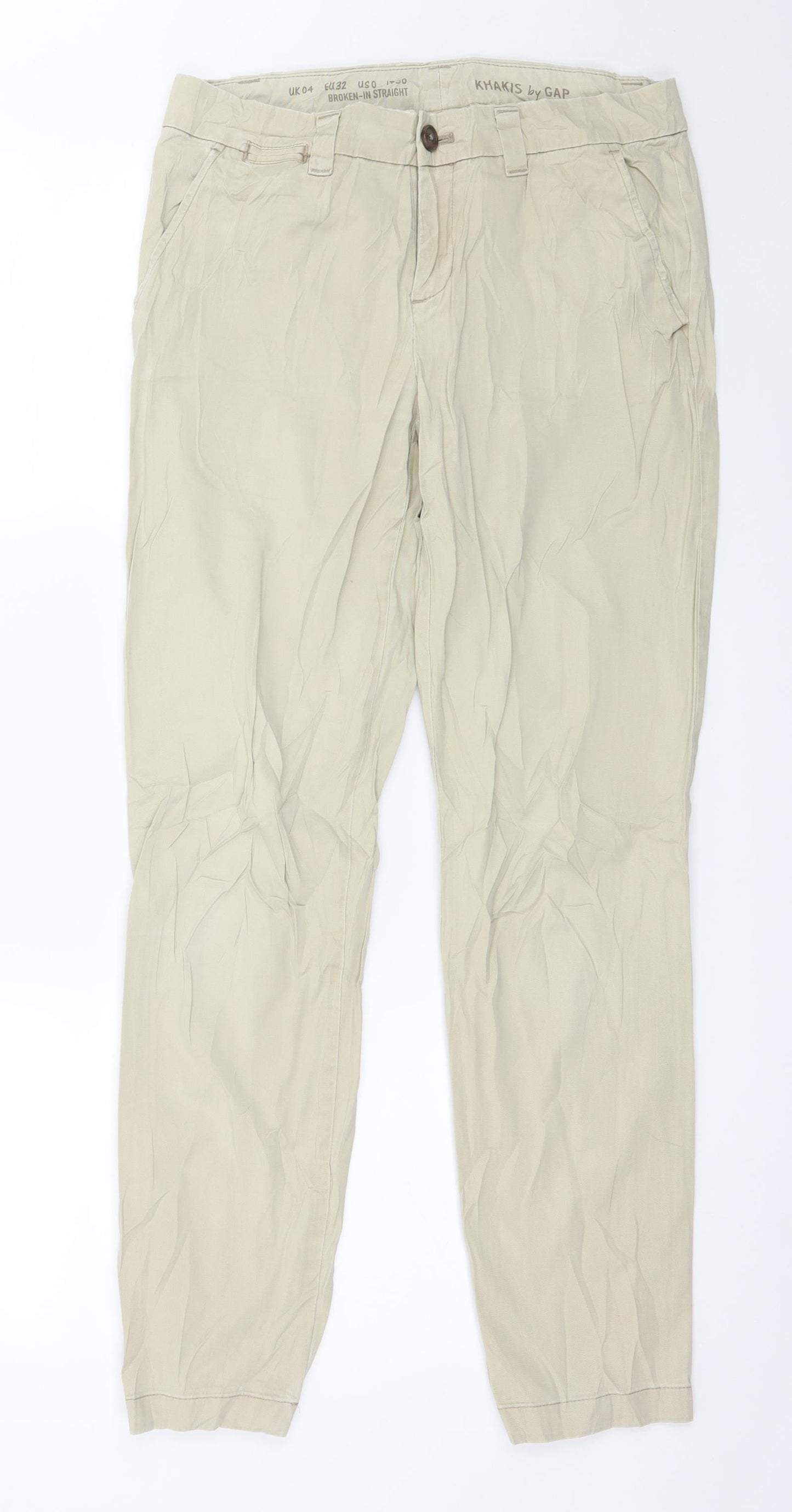 Womens UK Size 30 in Gap Regular Fit  Beige Trousers