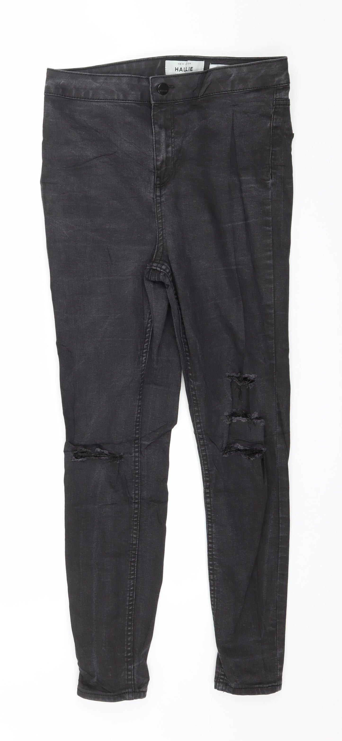 New Look Womens Black  Denim Skinny Jeans Size 12 L27 in