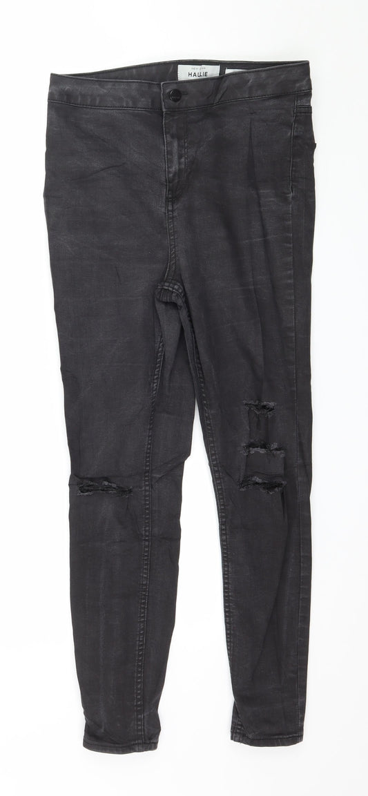 New Look Womens Black  Denim Skinny Jeans Size 12 L27 in