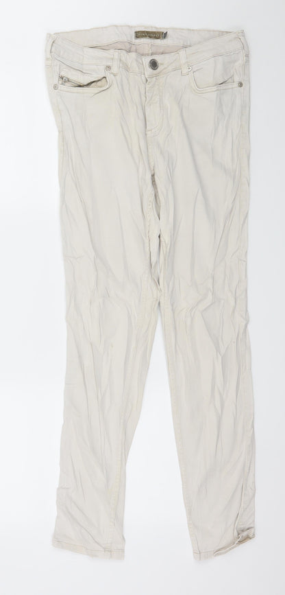 Mint Velvet Womens Grey   Skinny Jeans Size 12 L29 in