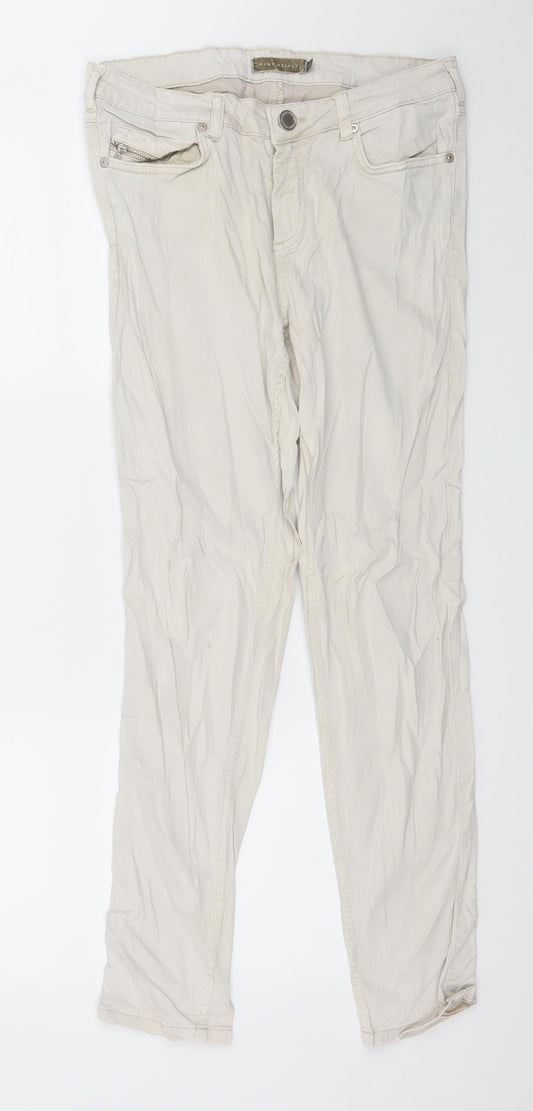 Mint Velvet Womens Grey   Skinny Jeans Size 12 L29 in