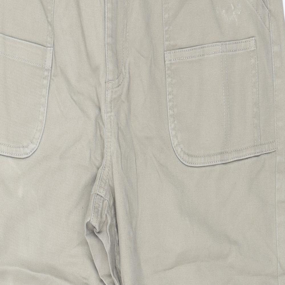 Womens UK Size 14 White Stuff Regular Fit Cropped Green Jeans