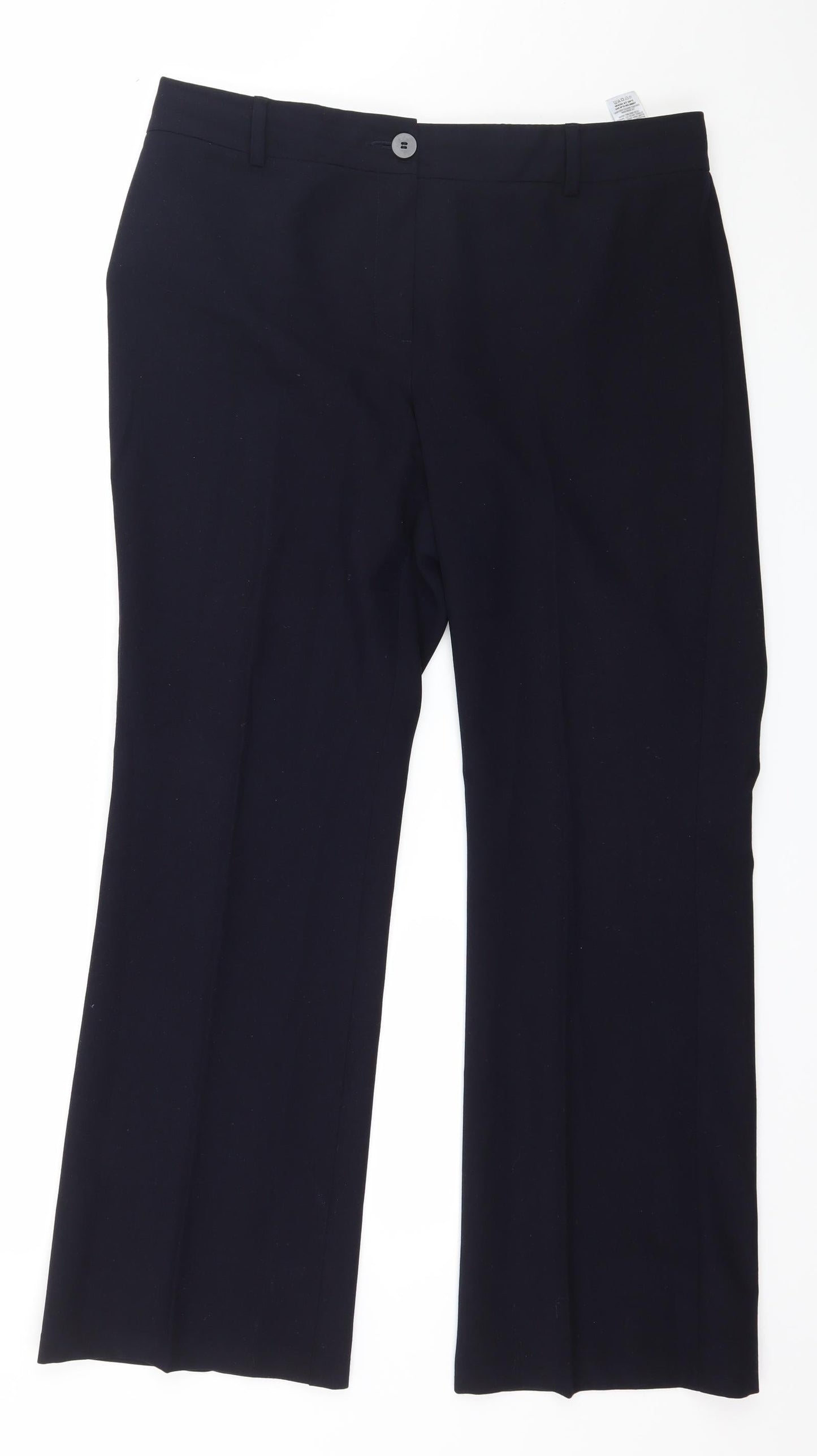 Womens UK Size 14 Marks and Spencer Regular Fit  Blue Trousers