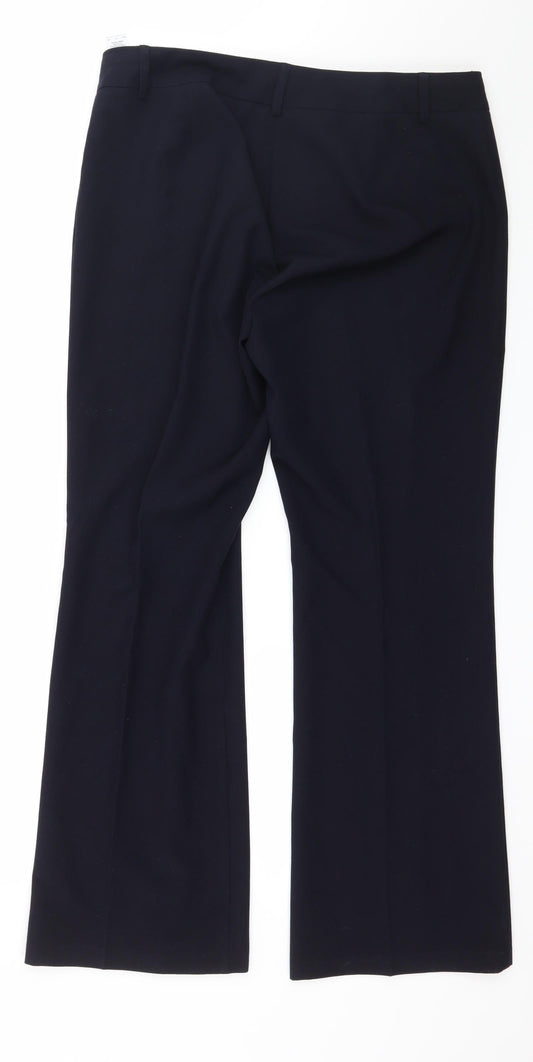 Womens UK Size 14 Marks and Spencer Regular Fit  Blue Trousers