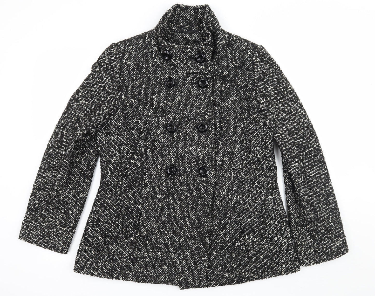 Lakeland Womens Black   Pea Coat Coat Size 14