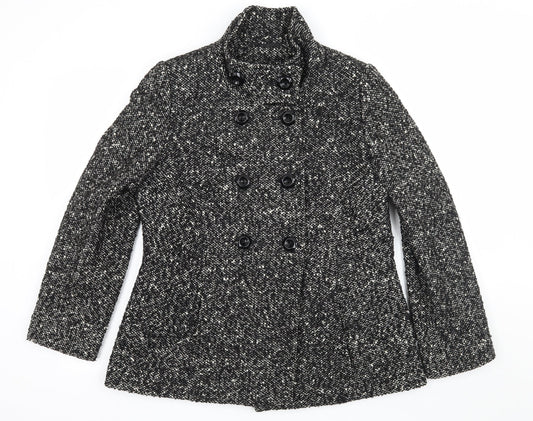 Lakeland Womens Black   Pea Coat Coat Size 14