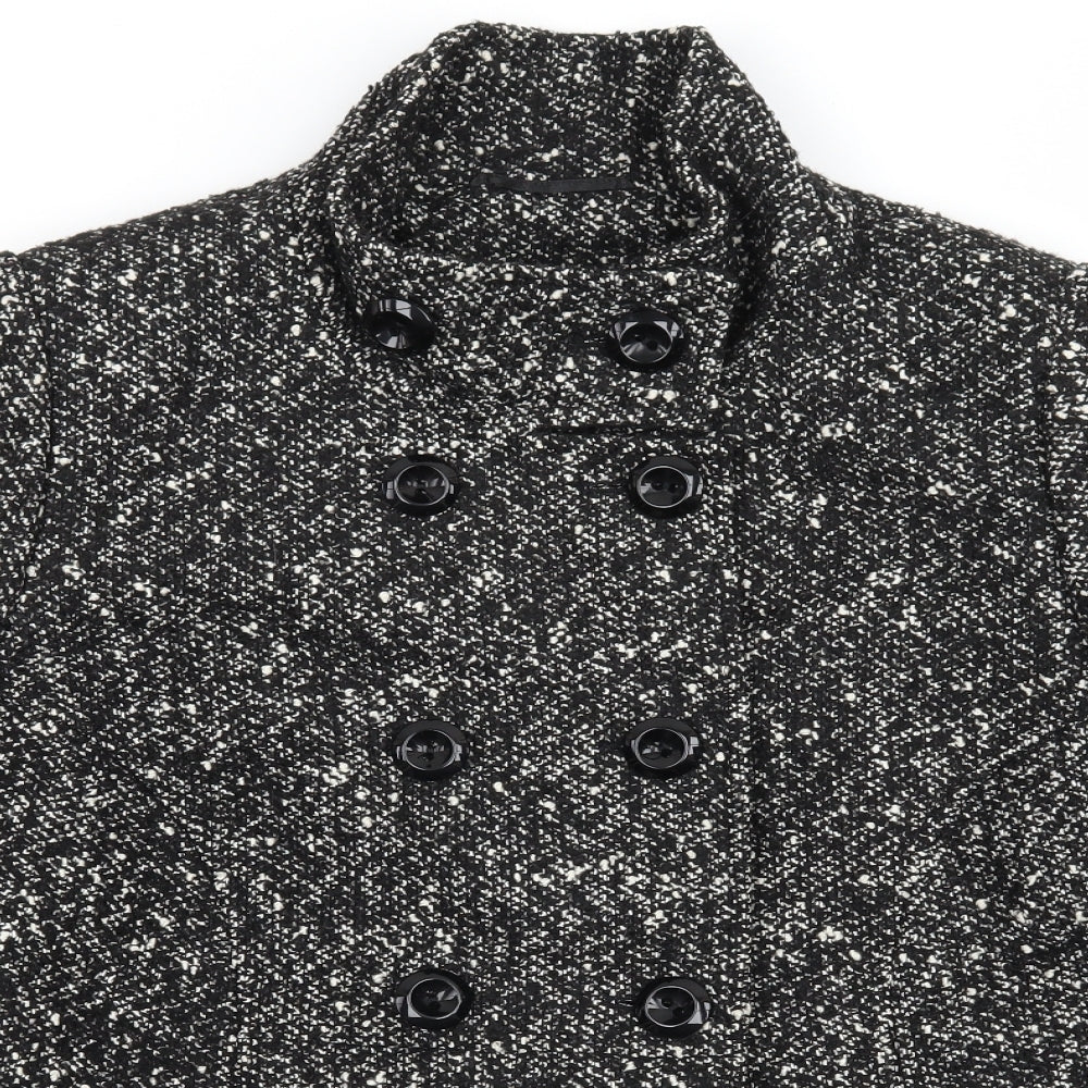 Lakeland Womens Black   Pea Coat Coat Size 14