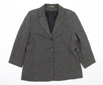 Klass Womens Green Polka Dot  Jacket Blazer Size 16