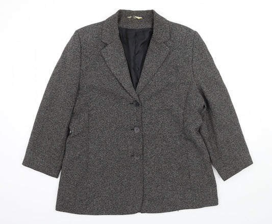 Klass Womens Green Polka Dot  Jacket Blazer Size 16