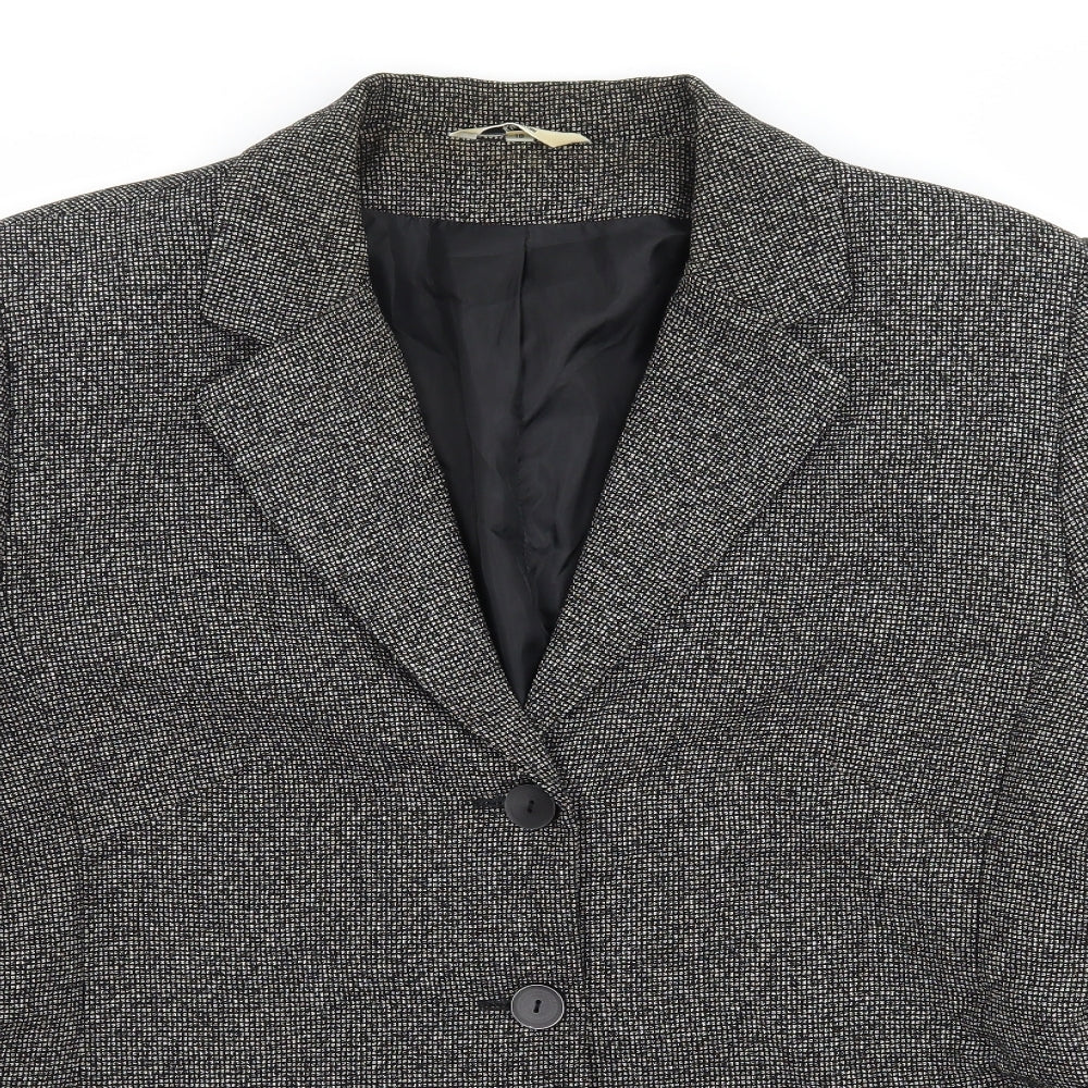 Klass Womens Green Polka Dot  Jacket Blazer Size 16