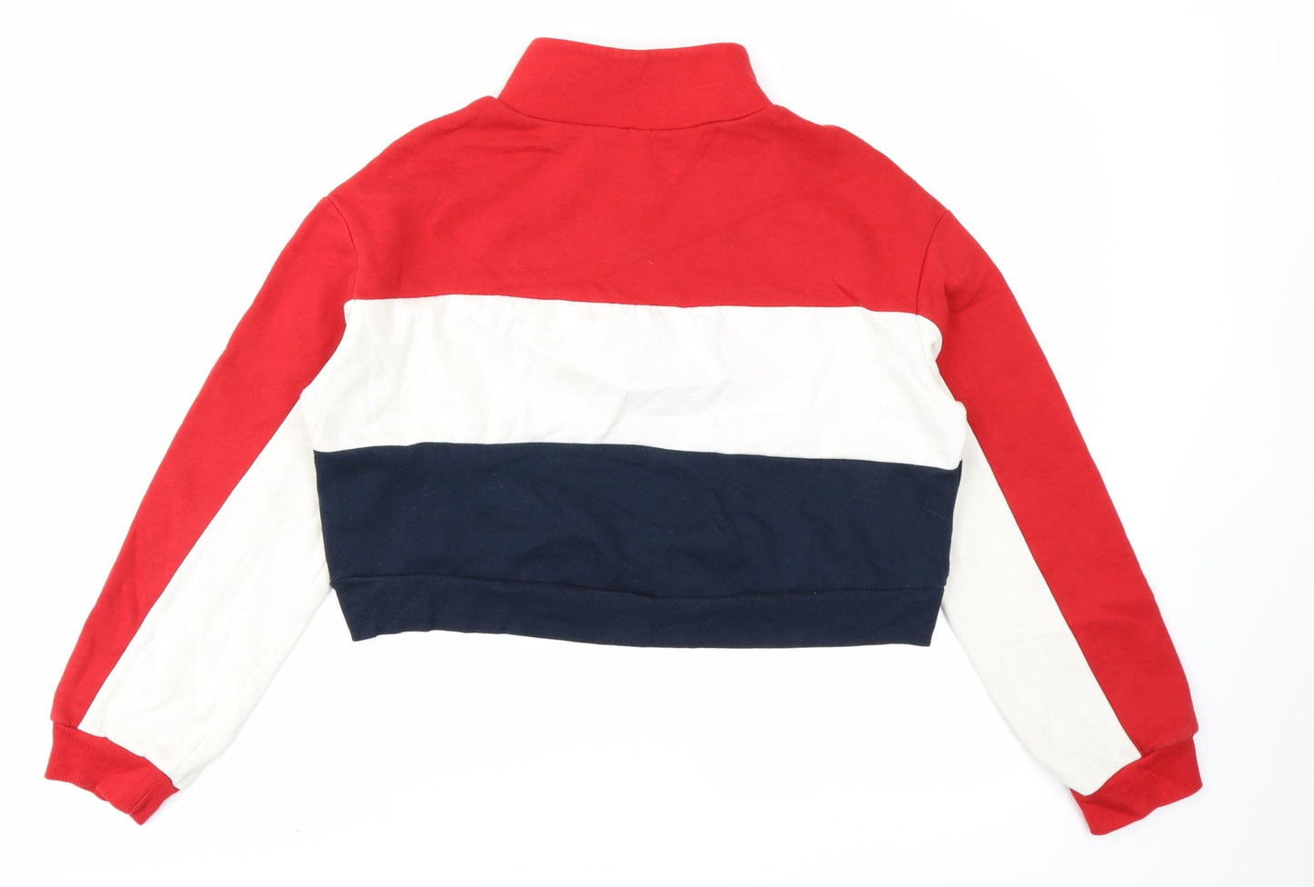 Divided Womens Red Colourblock  Pullover Sweatshirt Size S