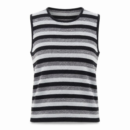Preworn Womens Grey Striped  Vest Jumper Size S