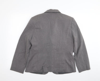 Womens UK Size 14 Gelco Regular Grey Blazer