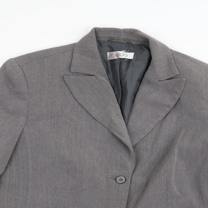 Womens UK Size 14 Gelco Regular Grey Blazer