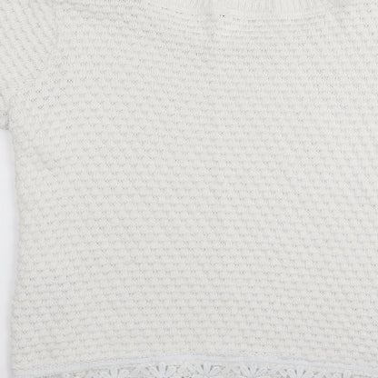 Dorothy Perkins Womens White   Pullover Jumper Size 10