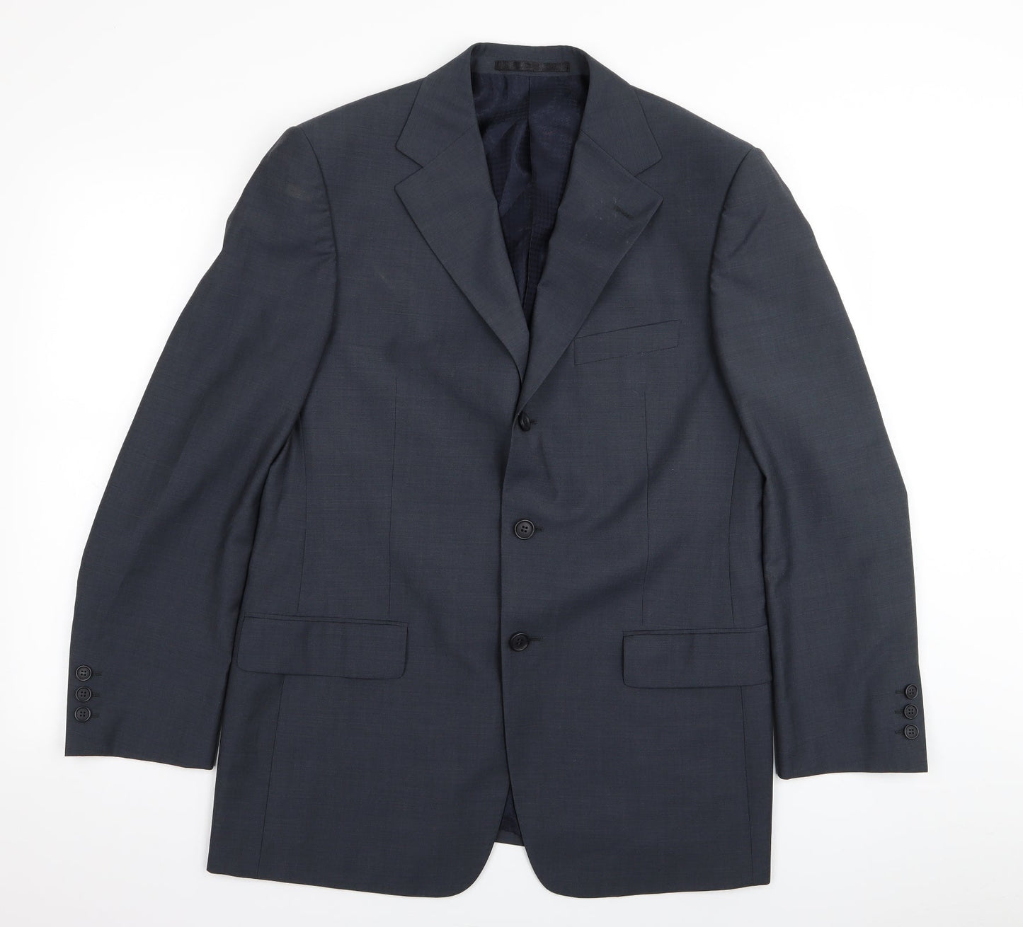 Mens UK Size 40 Impressions Regular Blue Suit Jacket
