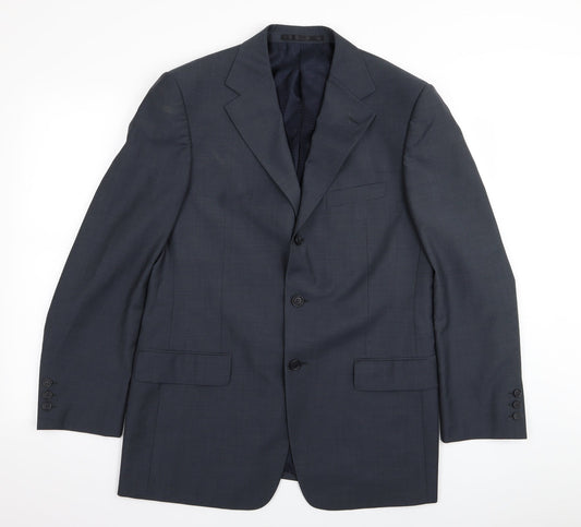 Mens UK Size 40 Impressions Regular Blue Suit Jacket