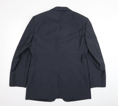 Mens UK Size 40 Impressions Regular Blue Suit Jacket