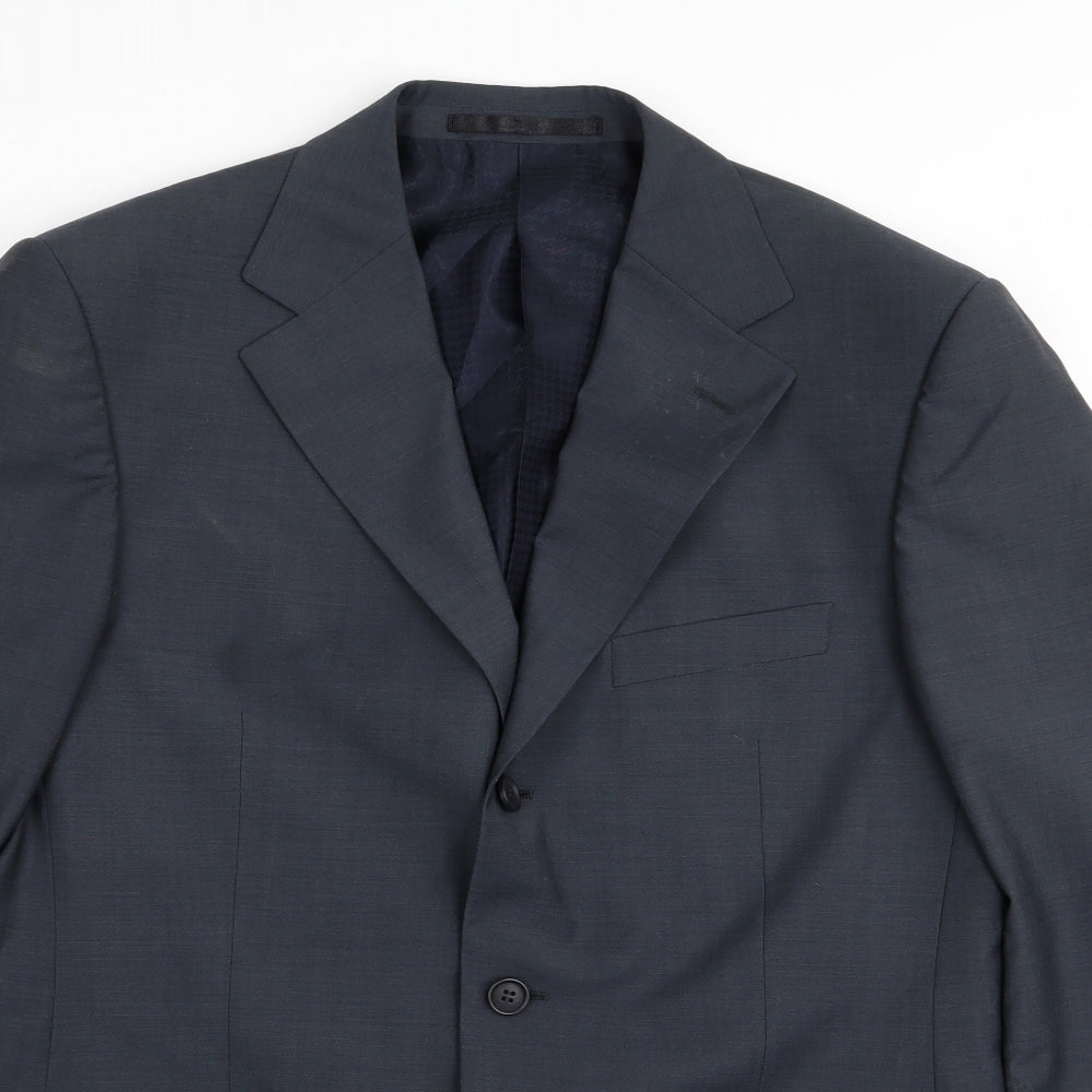 Mens UK Size 40 Impressions Regular Blue Suit Jacket