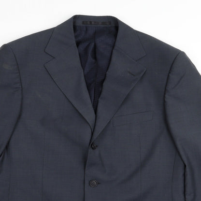 Mens UK Size 40 Impressions Regular Blue Suit Jacket