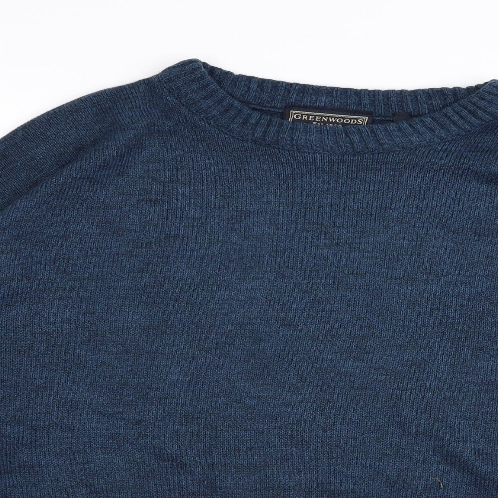 greenwoods Mens Blue   Pullover Jumper Size L