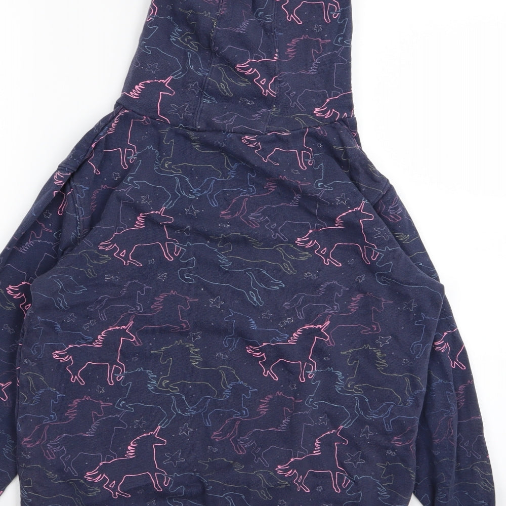 NEXT Girls Blue Animal Print  Pullover Jumper Size 12 Years