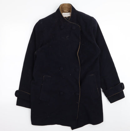 Womens UK Size 10 EWM Blue Overcoat
