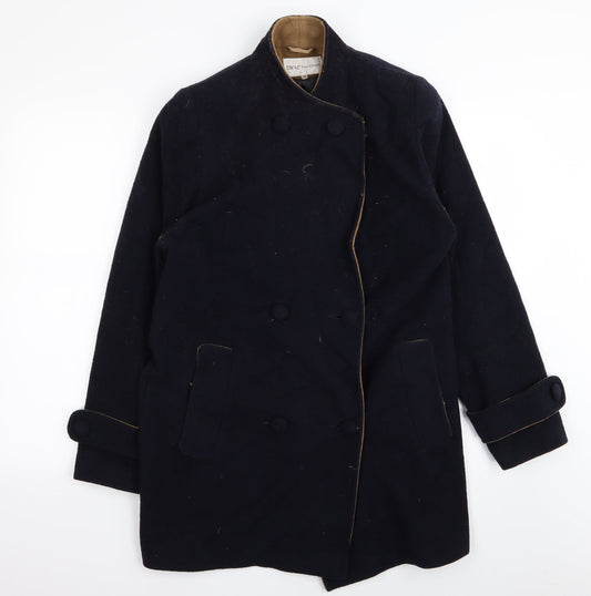 Womens UK Size 10 EWM Blue Overcoat