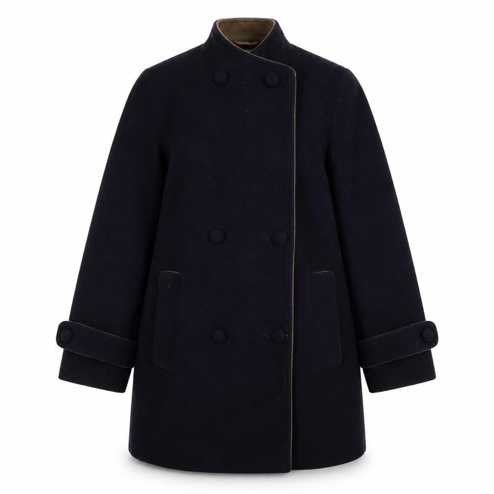 Womens UK Size 10 EWM Blue Overcoat