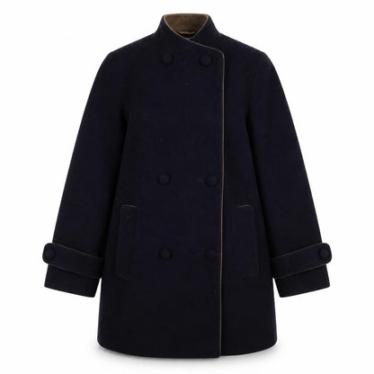Womens UK Size 10 EWM Blue Overcoat