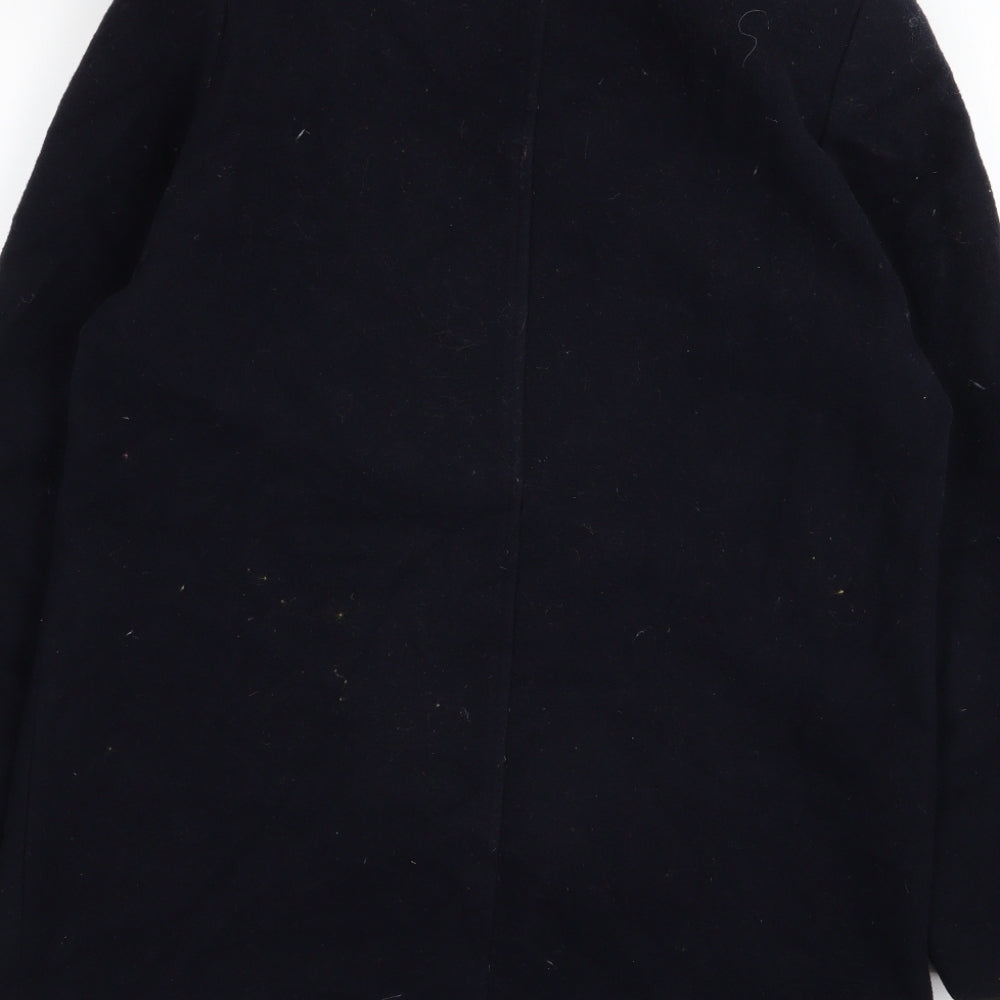 Womens UK Size 10 EWM Blue Overcoat