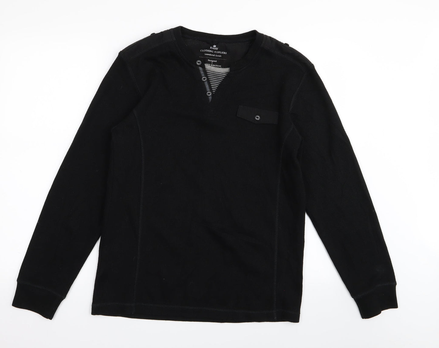 Easy Mens Black   Pullover Jumper Size M  - top/jumper