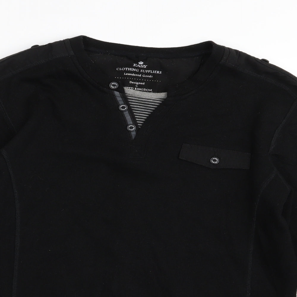 Easy Mens Black   Pullover Jumper Size M  - top/jumper