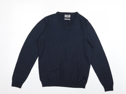 M&S Mens Blue   Pullover Jumper Size M