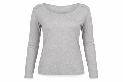 koopol Womens Grey   Basic T-Shirt Size 12