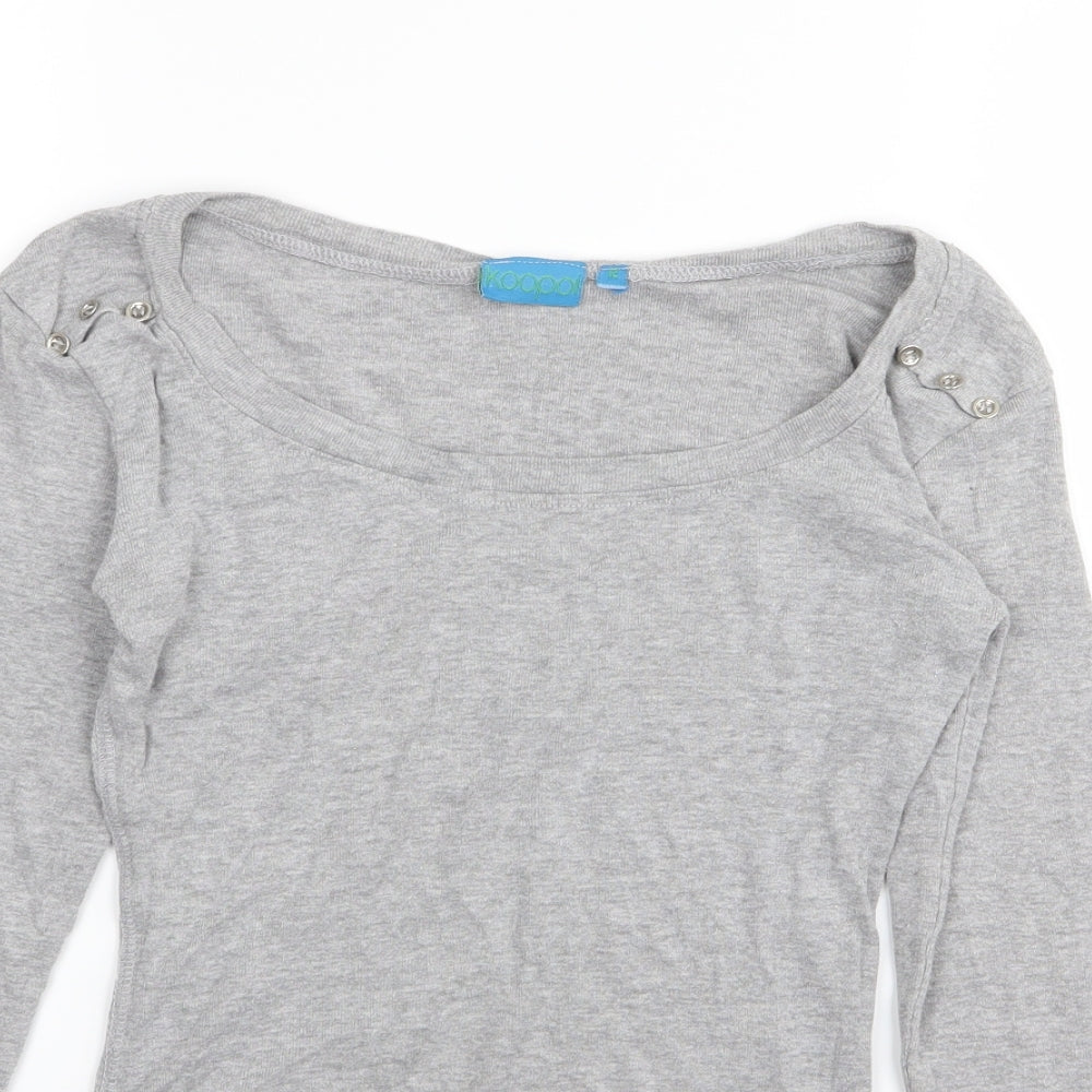 koopol Womens Grey   Basic T-Shirt Size 12