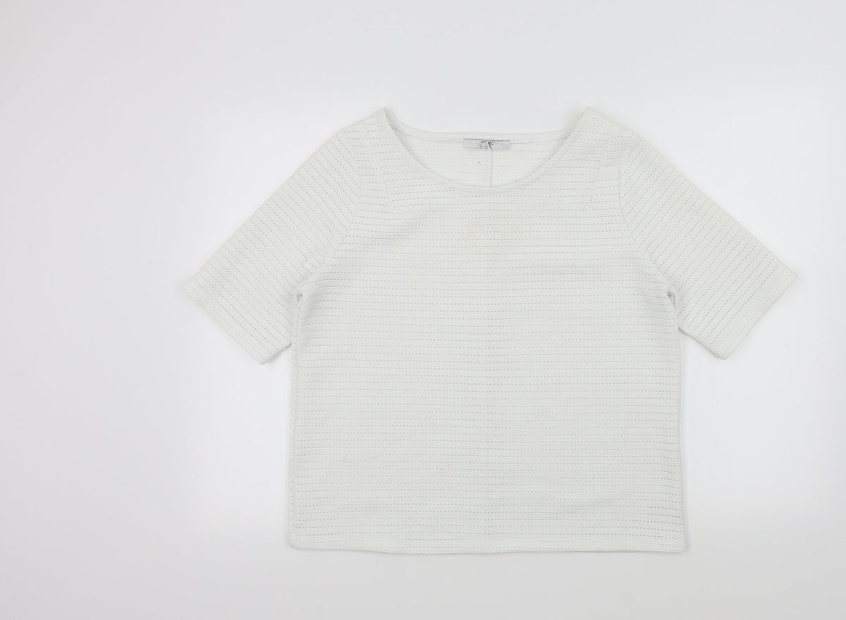 Next Womens White   Pullover Jumper Size 14