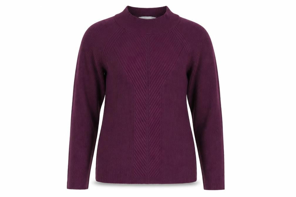 Front view of Red Herring women’s purple jumper, size UK 14