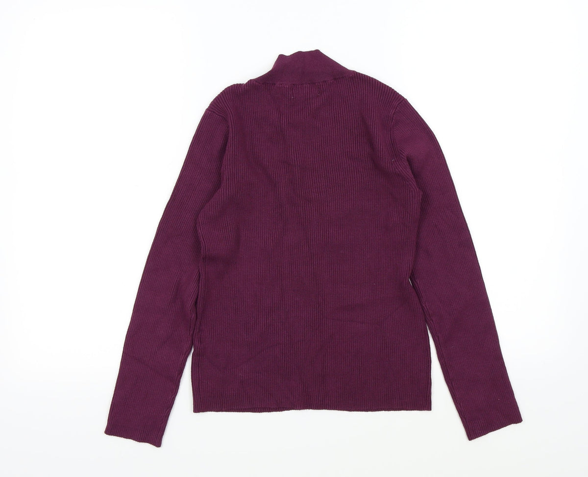 Back view of Red Herring women’s purple jumper, size UK 14
