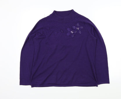 Bonmarché Womens Pink Pullover Jumper Size M