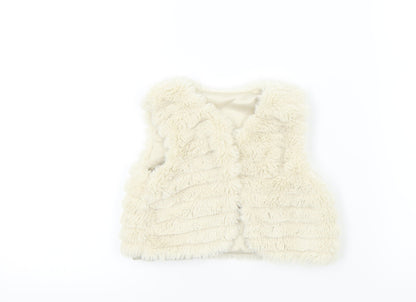 Additional front view of George Baby Beige Colourblock Basic Jacket Waistcoat, size 18-24, Months