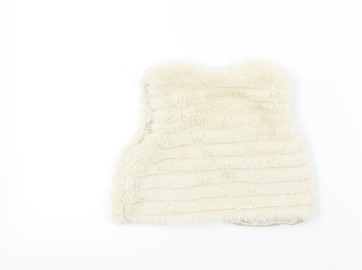 Back view of George Baby Beige Colourblock Basic Jacket Waistcoat, size 18-24, Months