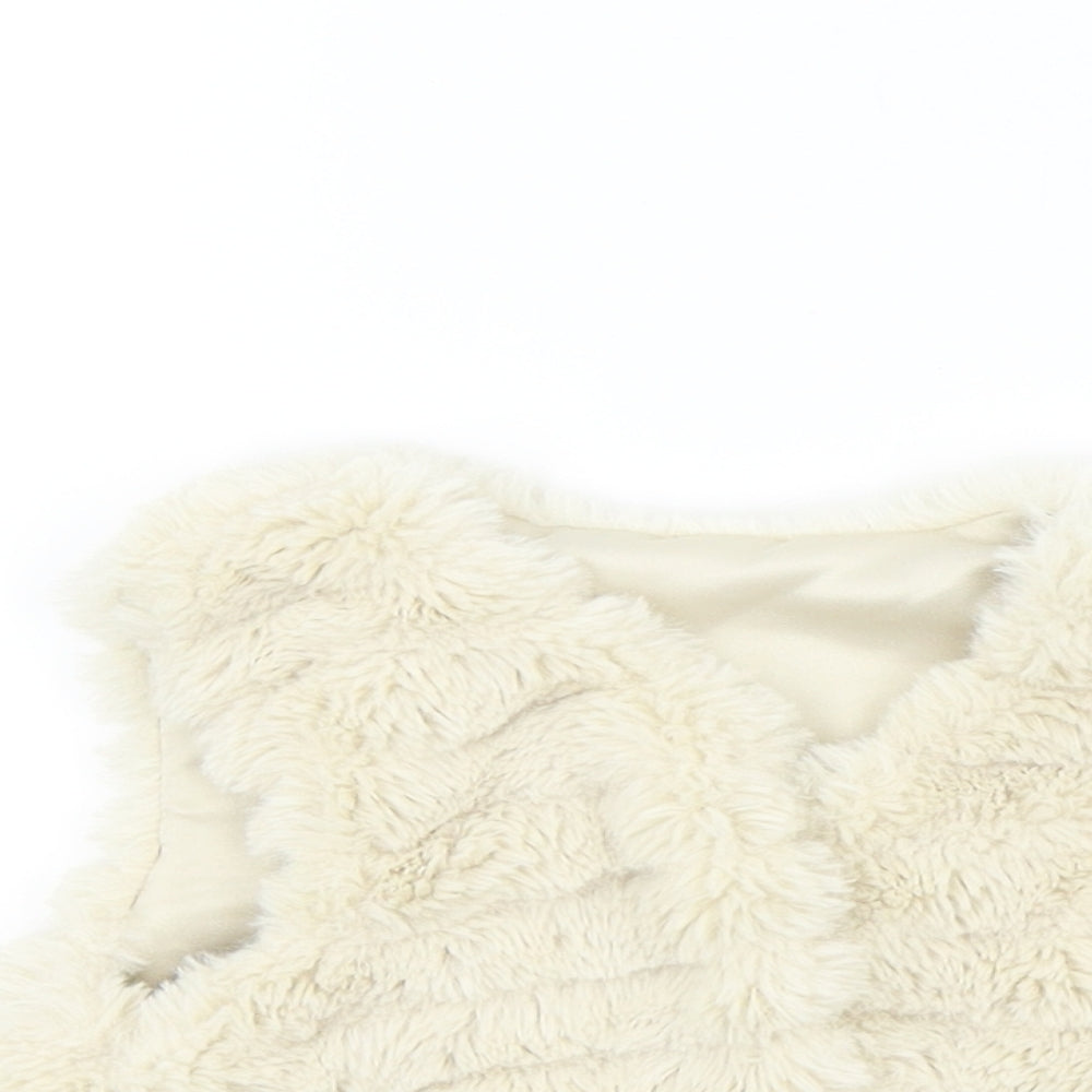 Close-up detail of George Baby Beige Colourblock Basic Jacket Waistcoat, size 18-24, Months