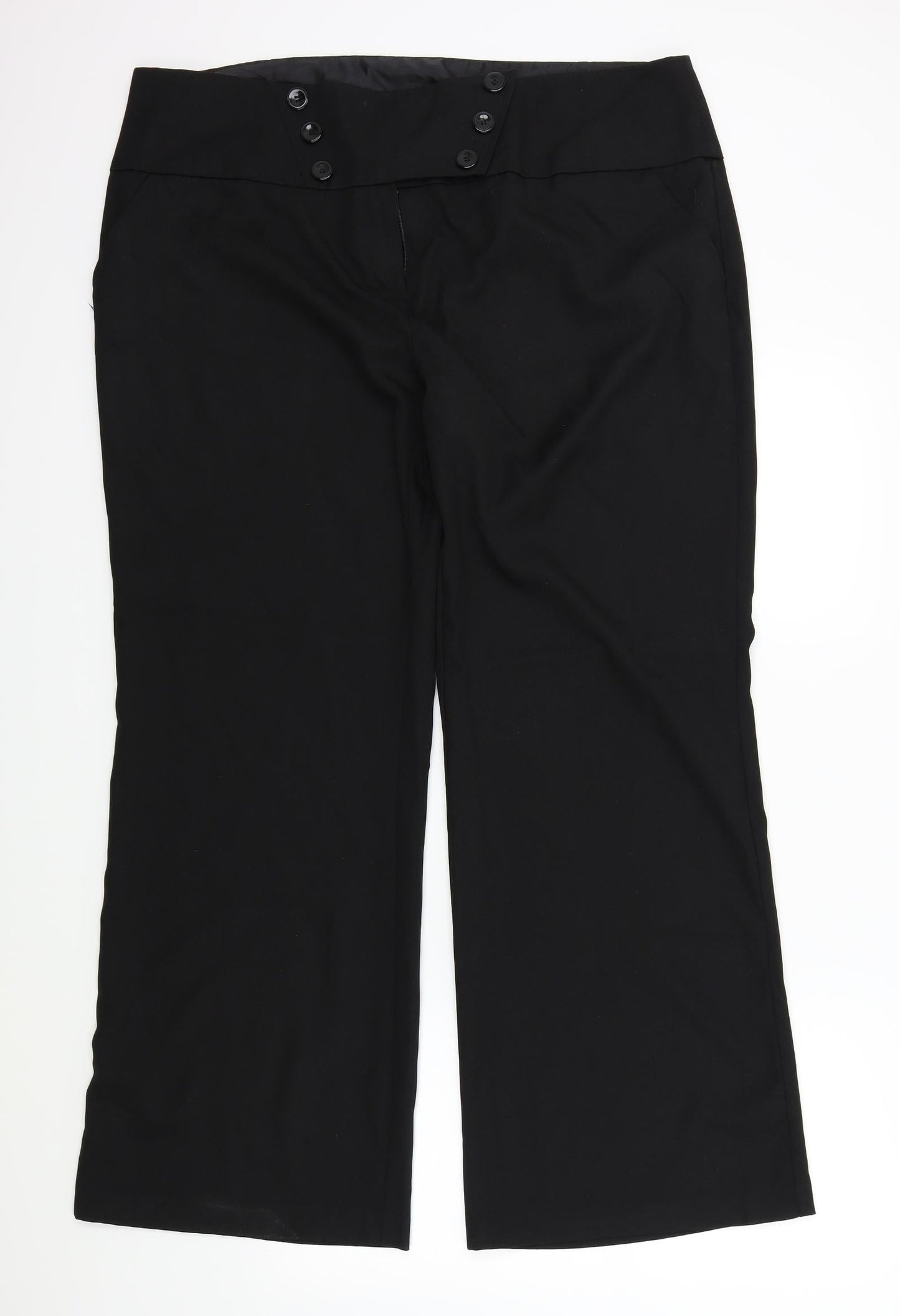 Womens UK Size 20 in Preworn Regular Fit  Black Trousers