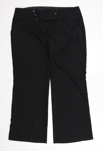 Womens UK Size 20 in Preworn Regular Fit  Black Trousers