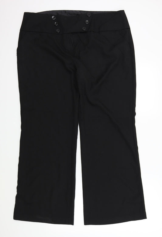 Womens UK Size 20 in Preworn Regular Fit  Black Trousers