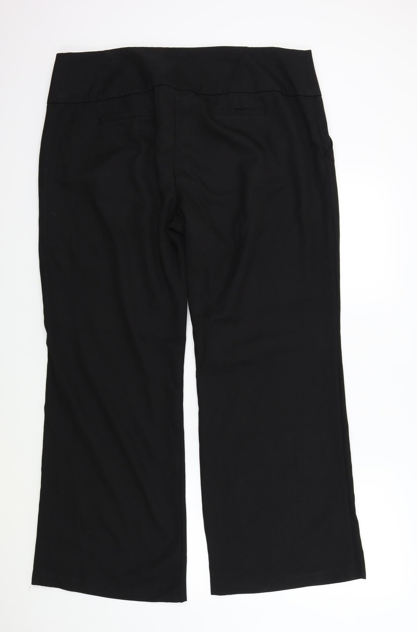 Womens UK Size 20 in Preworn Regular Fit  Black Trousers