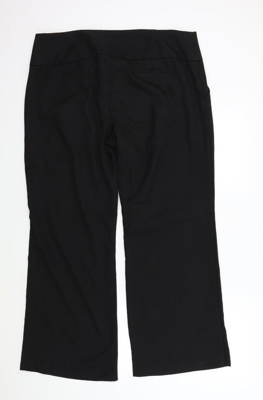 Womens UK Size 20 in Preworn Regular Fit  Black Trousers