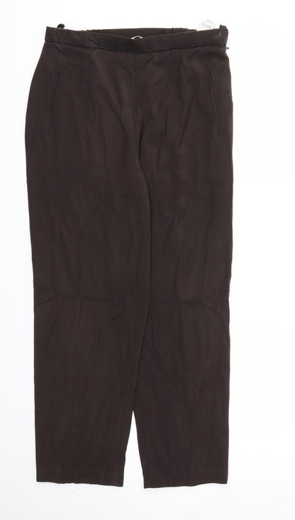 M&S Womens Brown   Trousers  Size 14 L27 in