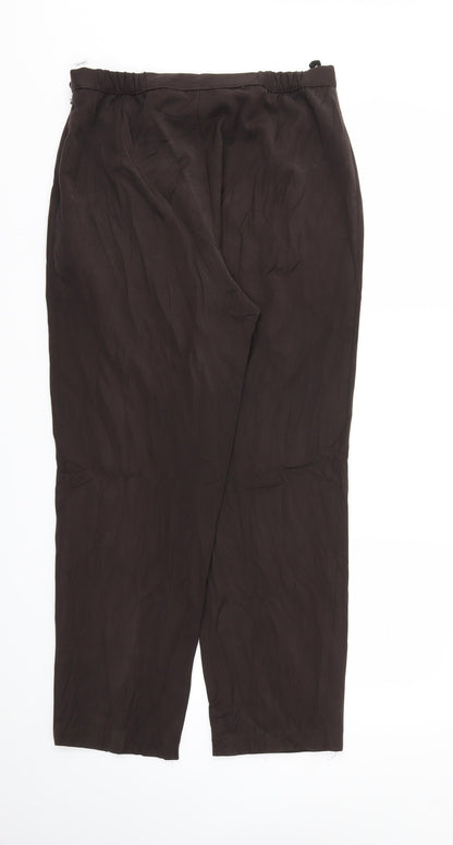 M&S Womens Brown   Trousers  Size 14 L27 in